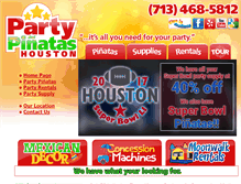 Tablet Screenshot of partypinatashouston.com